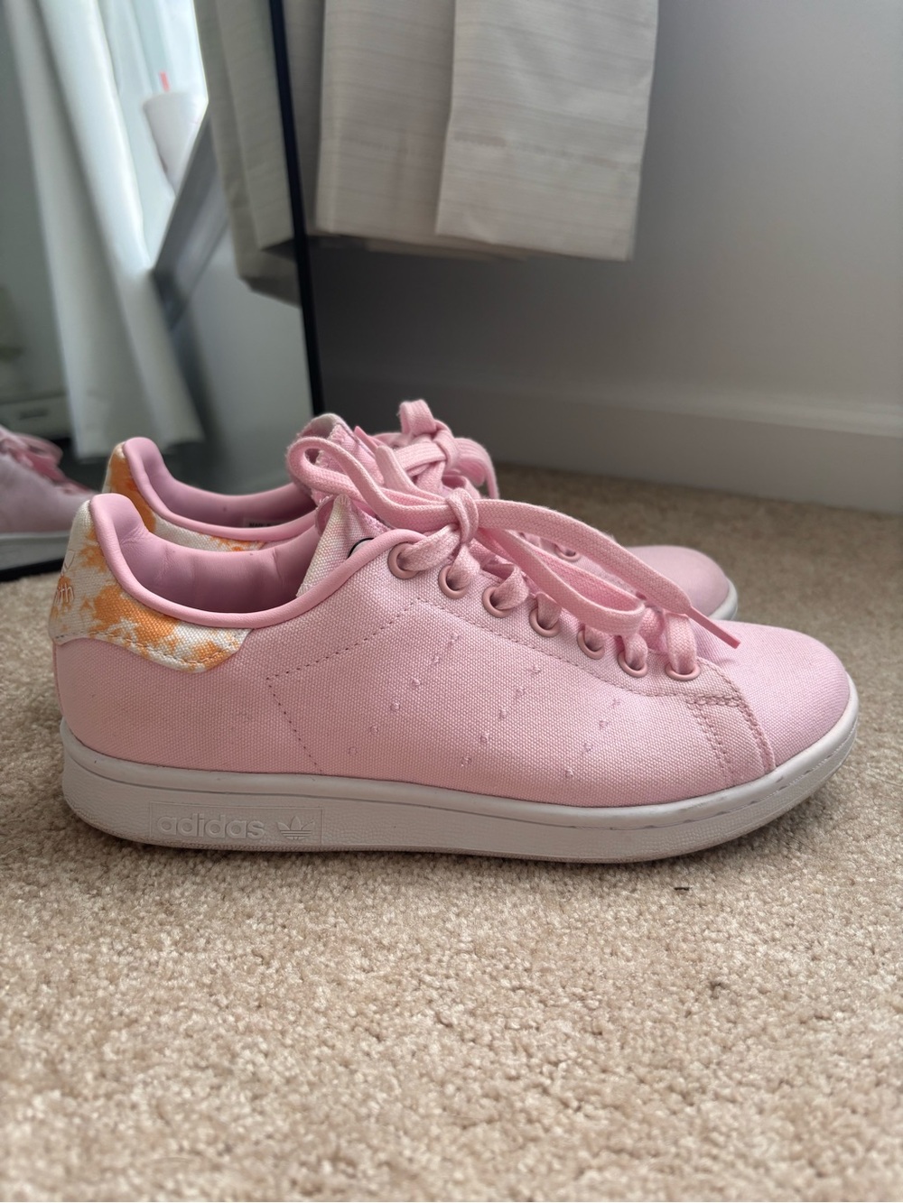 ADIDAS X STAN SMITH ORIGINALS CLEAR PINK SNEAKERS - Picture 6 of 13